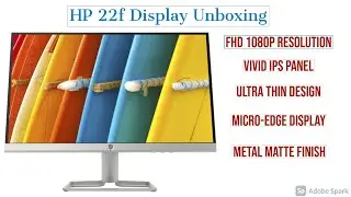 HP 22f FHD IPS LED Display Monitor Unboxing