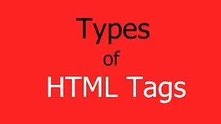 Types/Categories of HTML Tags - Hindi/Urdu