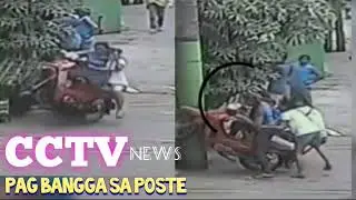 Babaeng nagpa practice magmotor binangga ang poste