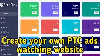 Create your own PTC ads watching & mlm website | paid theme free download | create your mlm website