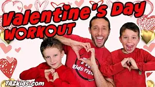 VALENTINE'S DAY WORKOUT For Kids! FUN Exercise and Entertainment!