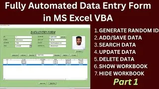 Fully Automated Data Entry Form in MS Excel VBA | English|