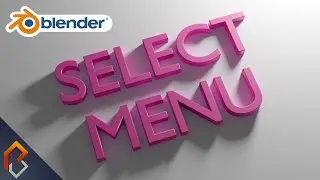 Blender Beginner Tutorial Select Menu 1