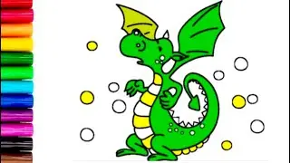 Как Раскрасить Дракона How to Draw a Dragon