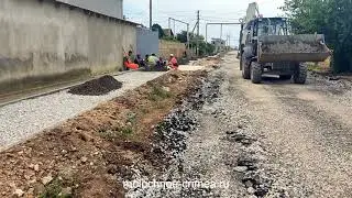 Ремонт дороги в селе Молочное -  улица Школьная Сакский район, Крым - 08.07.2021