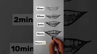 How to draw anime smile 10sec,30sec,10min and 5hours