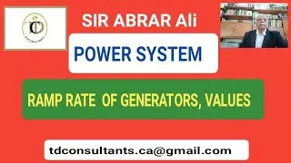 RAMP RATE OF GENERATORS TYPICAL VALUES