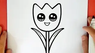 COMO DESENHAR UMA TULIPA FOFA KAWAII