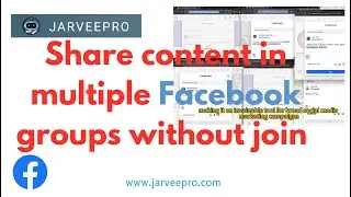 Post to Facebook Groups without Join in JarveePro #jarveepro #facebookgroup #facebookpost