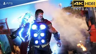 MARVEL'S AVENGERS Gameplay (PS5) 4K60-HDR Realistic Graphics. PS5 VERSION