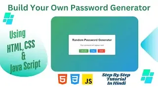 How to Build Random Password Generator using HTML, CSS and Java Script | 