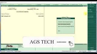 Marginal Reports for Customer Stock Item Stock Group wise Profitability in Tally ERP 9 Tally Prime