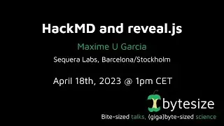 nf-core/bytesize: Generating slides with HackMD and reveal.js
