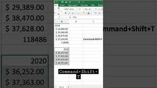 Autosum shortcut Excel (MAC) #shorts #excel