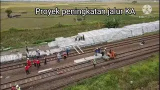 Peningkatan Jalur Kereta Api| Pekerjaan Pengeceran Bantalan Beton