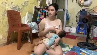 Single Mother Breastfeeding - A Day of Child Care (Cooking Delicious Meals)