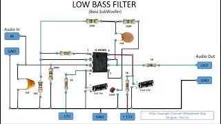 Schematic Low Bass Filter | Bass SubWoofer | IC 4558