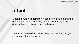 affect Meaning