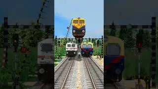 TRAINS CROSSING BUMPY BRANCHED RAILROAD CROSSING 