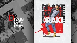 DRAKE MUSIC POSTER DESIGN  |  PHOTOSHOP TUTORIAL .