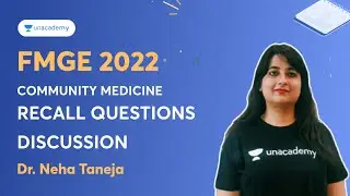 FMGE 2022 | Recall Questions Discussion | Community Medicine | Dr Neha Taneja