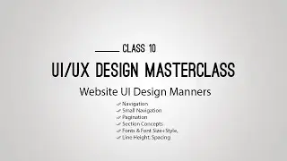 UI UX Design Masterclass 10 | Website UI Design Manners | Bangla Tutorial