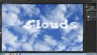 Clouds Text Effect in Photoshop