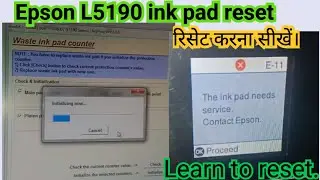 Epson l5190 ink pad resetter ( how to reset ink pad Epson l5190 ) ink pad reset 5190 Epson printer