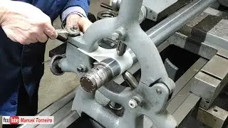 O SEGREDO de TORNEAR um EIXO com a LUNETA FIXA * How To Use a Steady Rest on Metal Lathe