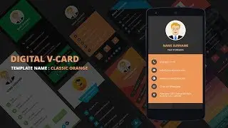 Digital Business Card Template | Digital vCard Template - ClassicOrange