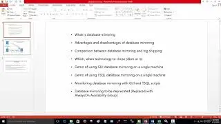 017 16  Database Mirroring