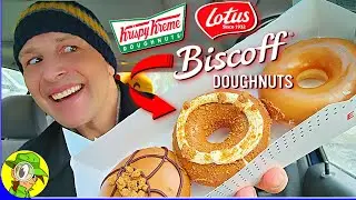 Krispy Kreme® LOTUS BISCOFF® COOKIE BUTTER DOUGHNUTS Review 🍪🧈 ALL 3 FLAVORS! 🤯 Peep THIS Out! 🕵️‍♂️