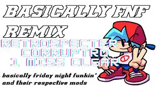 Basically Fnf Remix Gameplay - Retrospecter - Corruptro(Hell) 1 Miss Clear - Roblox