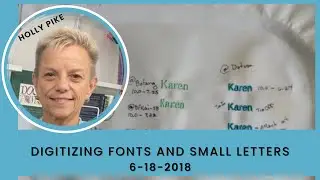 Digitizing Fonts and Small Lettering
