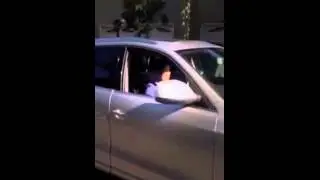 Unfortunate man has to put up with this whack job as his neighbor