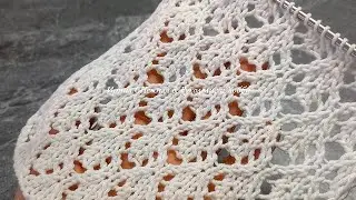 АЖУРНЫЕ НЕО-ЛИСТОЧКИ СПИЦАМИ - ВИДЕО + СХЕМА