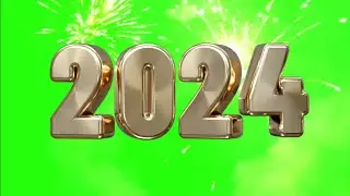New year 2024 green screen video effect HD