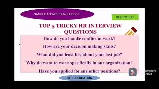 Top tricky and difficult HR interview questions and answers 🤔🔥