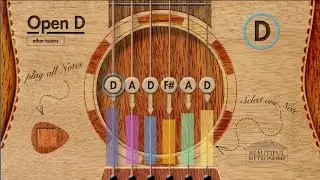 Guitar Tuner | Open D (D A D F# A D)