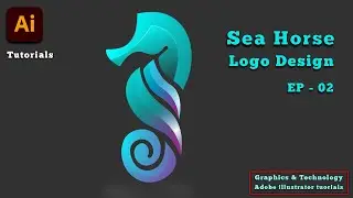 Sea horse logo design EP - 02 : Adobe illustrator tutorials