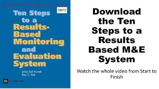 10 Steps to build a Results Based Monitoring and Evaluation System | Step1 -M&E Readiness Assessment