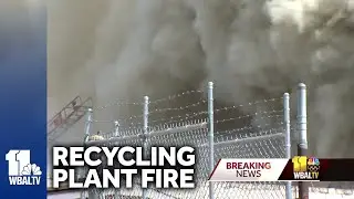 Fire creates billowing smoke at Baltimore recycling plant