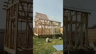 Продолжаем строить сарай с чердаком 3х6 "крыша"