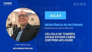 Cálculo de Tensões Axiais em Dois Cabos com Peso Aplicado