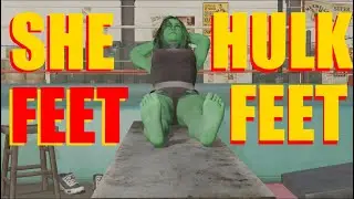She Hulk Feet Soles Gym Workout Sweaty Feet [3DFeetSoles]