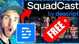 SquadCast by Descript for Beginners (2024) | Free Alternative to Riverside.fm w/ Descript