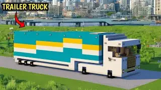 TRAILER TRUCK MINECRAFT || How to build truck #minecraft