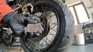 BMW 1250 GS - Rear Brake Pad Change