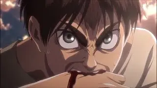 Eren has the sharpest teeth (biting my hand)