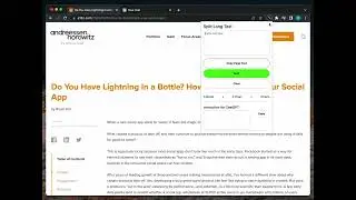 Demo : Split Long Text for Chat GPT